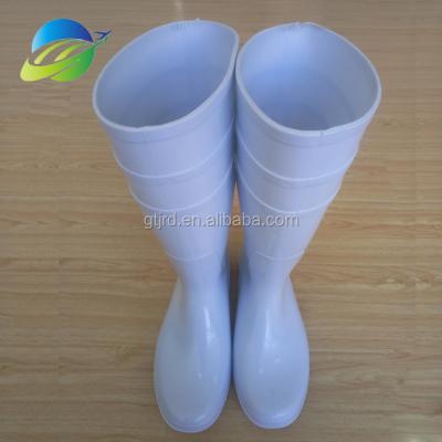 China Anti Static Anti Corrosion Oil Resistant Food Industry PVC Safety White Rain Boots Industrial Work Safety Shoes for sale