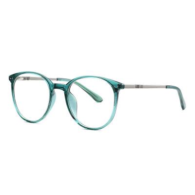 China Fashion cat eye glasses 2023 Retro Round TR90 And Metal Anti blue light Eye Glasses women men Spectacles Frame Glasses for sale