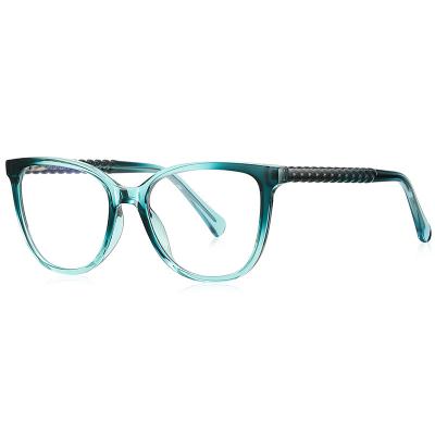 China Fashion cat eye glasses New Arrival Tr90 Custom Logo Computer Bril Optical Eyewear Frame Anti Blue Light Spectacle Glasses For Women for sale