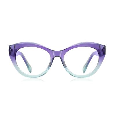 China Fashion cat eye glasses Logo Custom Tr Cat Eye Eyeglasses Spectacle Frames Blue Light Blocking Glasses For Women Montures Des Lunettes for sale