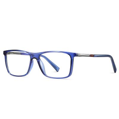 China Fashion cat eye glasses Fashion Tr And Metal Eyeglasses Frames For Men Brille Square Anti Blue Light  Glasses Custom Glasses Logo for sale