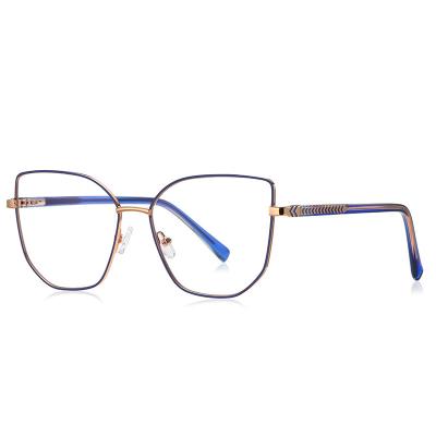 China Fashion anti blue light glasses Women Optical Frames Metal Glasses Eyeglasses Fashion Eyeglasses Anti Blue Light Blocking Glasses Monturas De Gafas for sale