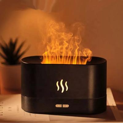 China Car Humidifier Factory Sale Mist Maker Humidifier 180ML Sleep Oil Aroma Diffuser Quiet Flame Humidifier for sale