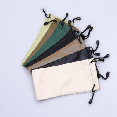 China Wholesale Custom Space Saving Logo High Quality Microfiber Drawstring Pouch Bag For Cosmetics Pearl Glass Gift Phone for sale