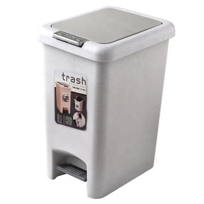 China Sustainable 8L 10L 18L 2018 Liter Trash Can Reuse Trash Can Waste Bin Trash Can Waste Box With Press Lid And Foot Pedal for sale