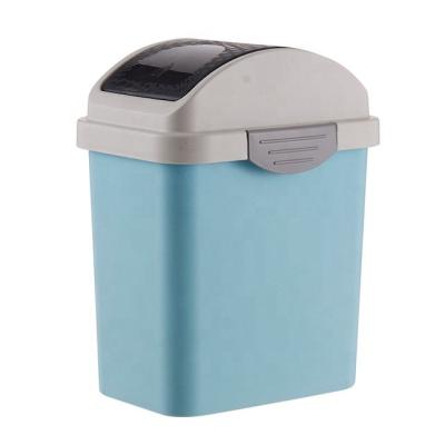 China Sustainable Plastic Swing Top Waste Bin Waste Container Trash Can Waste Bin for sale