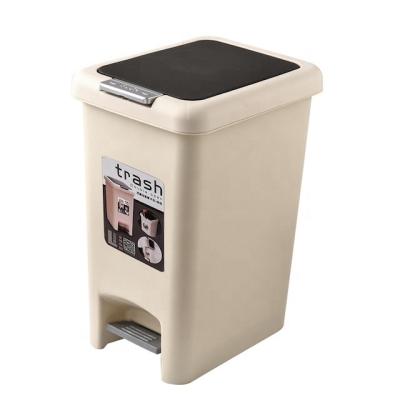 China 8L 10L 18L 20L 10Liter Sustainable Trash Can Recycle Trash Can Waste Bin Trash Can Waste Bin With Press Lid And Foot Pedal for sale