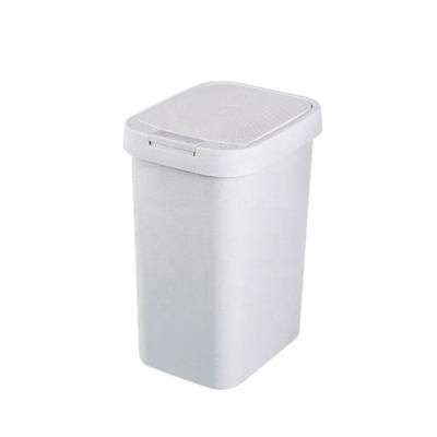 China Home Office Sustainable Kitchen Plastic Trash Bin Trash Bin With Press Type Lid for sale