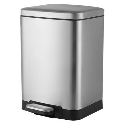 China 12L 3.2Gallon 40L 10.6Gallon Dust Bin Stainless Steel Trash Bin Pedal Viable Trash Can With Inner Bucket Waste Trash Can for sale