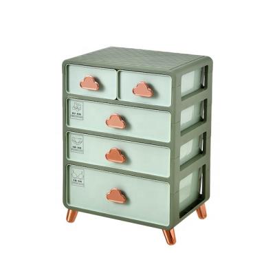 China Luxury Plastic Organizer Drawer Morden 4 Drawer Underwear Storage Cabinet for sale