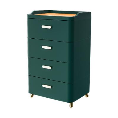 China Modern Multifunctional 4 Drawer Plastic Drawer Cabinet for sale