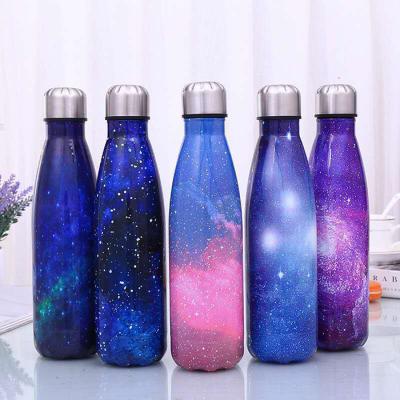 China 350ml 500ml 750ml stainless steel cola shape double wall insulated bottle PORTABLE sports travel water bottle for sale