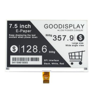 China 7.5 inch e-ink screen quickly refresh black and white electronic paper display, GDEY075T7 7.5 inch for sale