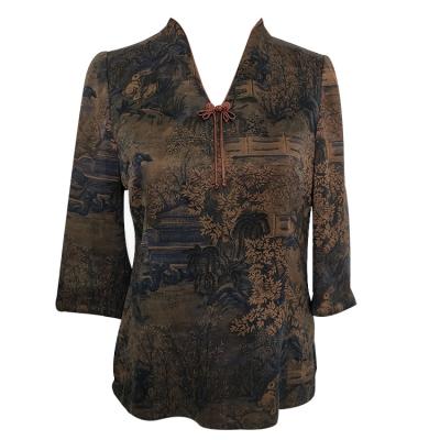 China Chinese Style Anti-pilling Blusa De Seda Women's Anti-pilling Jackets And Coats For Ladies for sale