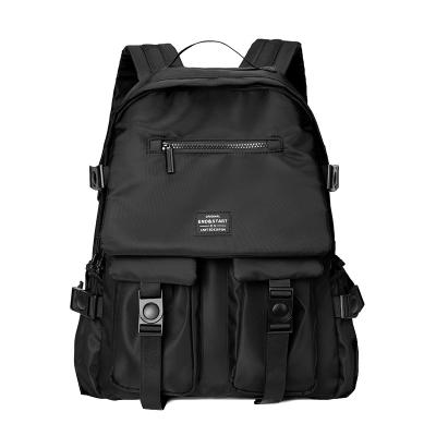 China Waterproof Custom Black Oxford Rucksack Black Travel Bag Computer Bag Backpack Man Unisex Bag for sale