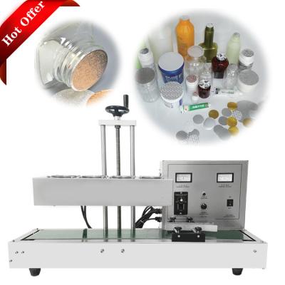 China Chinese Food Maker Continuous Plastic Bottle Ca p Induction Aluminum Foil Sealing Machine for sale