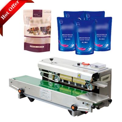 China Food New Automatic Horizontal With Ink Roller Heat Sealing Machine / Continuous Food Sealing Machine for sale