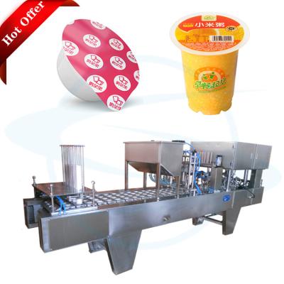 China Automatic Food Fruit Jam Chocolate Cream Cup Filling Machine and Sealing Machine for sale