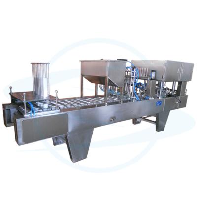 China Automatic Rotary Food/Jelly/Yogurt/Water Ice Cream Plastic Rotary Cup Filling And Sealing Machine for sale