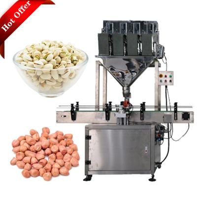 China 4 Head Linear Food Weighing Machine for Granule Nut Bean Grain Rice Nuts Seeds Dried Fruit Filling Packing Machine for sale