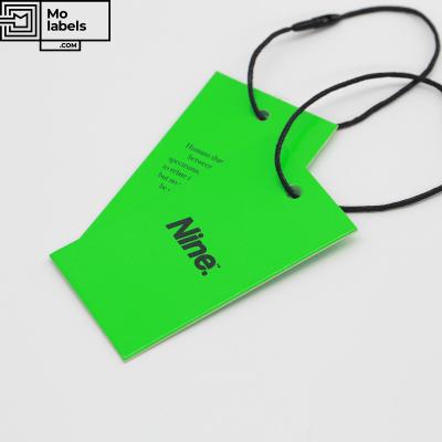 China Recyled Cheap Design Custom Print Name Logo Paper Garment Hang Tag Label Hang Tag for sale