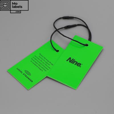 China Cheap Recyled Design Custom Printing Name Logo Paper Garment Hang Tag Labels Clothing Hang Tags With String for sale