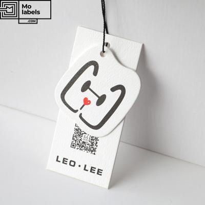 China Other Wholesale Luxury Printed Paper Hang Tags Custom Clothing Label Fashion Eco Friendly Garment Label for sale