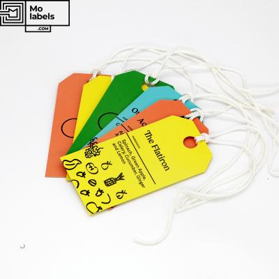 China 2022 Recyled Logo Paper Clothing Hang Tag Garment Accessories Factory Custom Made for sale