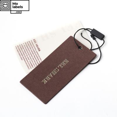 China Other Custom Printed Paper Swing Hang Tag Labels String Tags Apparel For Garment Accessories for sale