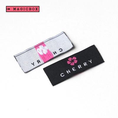 China Custom Garment Woven Label Design Logo Design Sustainable Classy Luxury Damask High Density Garment Woven Label Garment Woven Labels Label for sale