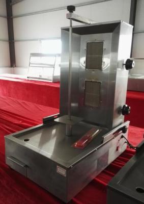 China 430 Stainless Steel Two Burners LPG Doner Kebab Machine With Spinning Bar for sale