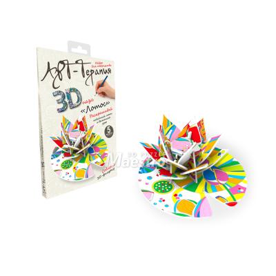 China Cartoon Toy Fun Paper Craft 3d Puzzle DIY Lotus Paper 3d Puzzle Painting Painting Kits for sale