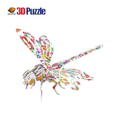 China Dragonfly 3D Cartoon Toy Coloring Toy Kids Art Therapy Animal Puzzle Painting Toys for sale