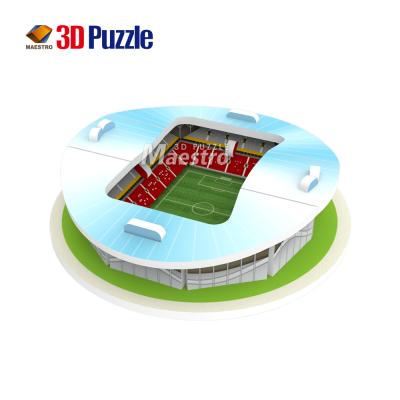 China Cartoon Toy Hot Selling Football Stadium 3d Mini Puzzle Models Kazan Arena 3d Puzzle Paper Kit for sale