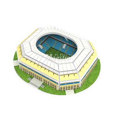 China Toy Luzhniki Toy Football Stadium Cartoon Mini 3D Puzzle Model Stadium For Kids And Adults for sale