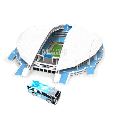 China Cartoon Toy Perfect Design Fisht Stadium DIY 3D Puzzle Football Stadium For Adults for sale