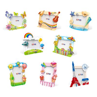 China Cartoon Toy Paper Craft DIY Children's Gift 3D Puzzle Photo Frame Promotion Gift Sets for sale