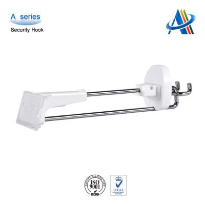 China 25CM Security Display Hook Stop lock EAS Slatwall Hook Anti-theft Stopper Hook Locking For Retail Shop for sale