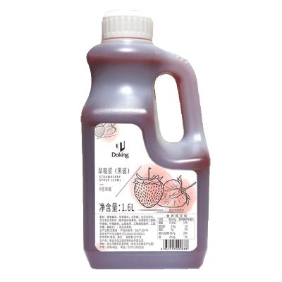 China Hot Sales Daily Drinks Doking Syrup and Concentrated Puree Strawberry Fruit Syrup Strawberry Puree for Bubble Tea Ingredients for sale