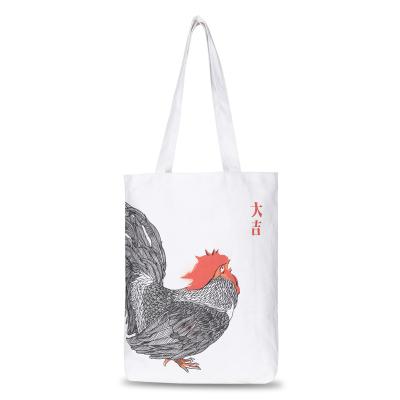 China Water Proof Artwork Style Printing Cotton Canvas Tote Bag Handbag for sale