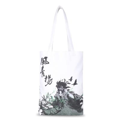 China Water Proof Canvas Tote Bag Cotton 100% Eco-friendly Chinese Style Prints for sale