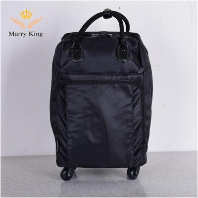 China High Quality Nylon Fabric 4 Wheels Nylon Travel Trolley Bag for sale