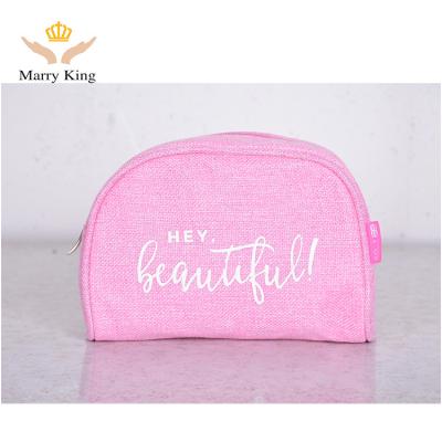 China Custom Factory OEM LOGO Cotton Travel Cosmetic Toiletry Bag Fashion Beauty Bag Cosmetic Canvas Bag for sale