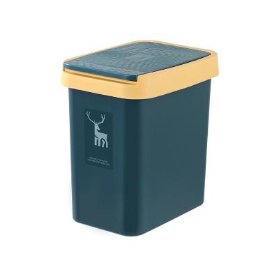 China Viable Cute Creative Household Mini Trash Can With Cover Trash Storage Bin Office Trash Can for sale