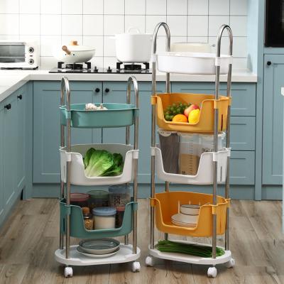 China Multi Stored Kitchen Bathroom Multi Layer Household Kitchen Storage Shelves for sale