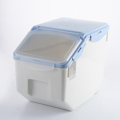 China 10 Kgs 15kgs Plastic Sealed Kitchen Food Storage Container Rice Bucket Sustainable for sale