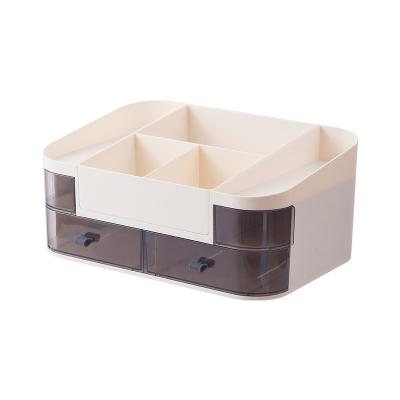 China Plastic Type Stored Separation Jewelry Store Storage Box Transparent Desktop Bedroom Cosmetics Drawer Box for sale