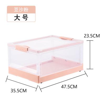 China Folding 27 L and 40 L Plastic Stackable Bin Plastic Storage Collapsible Boxes of Clothes Toys Organizer for sale