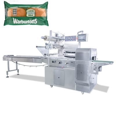 China Multifunctional Food Factory Outlet Flowpack Packing Machine For Bread And Croissants Cake Food for sale