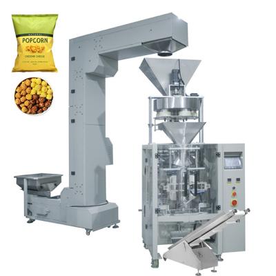 China Full Automatic Vertical Food Loontra Vffs Cereal Grain Food Popcorn Snacks Puffed Snack Pack Packaging Machine for sale